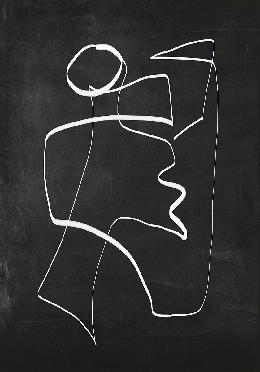 Abstraktní čárová grafika 6 2 plakát