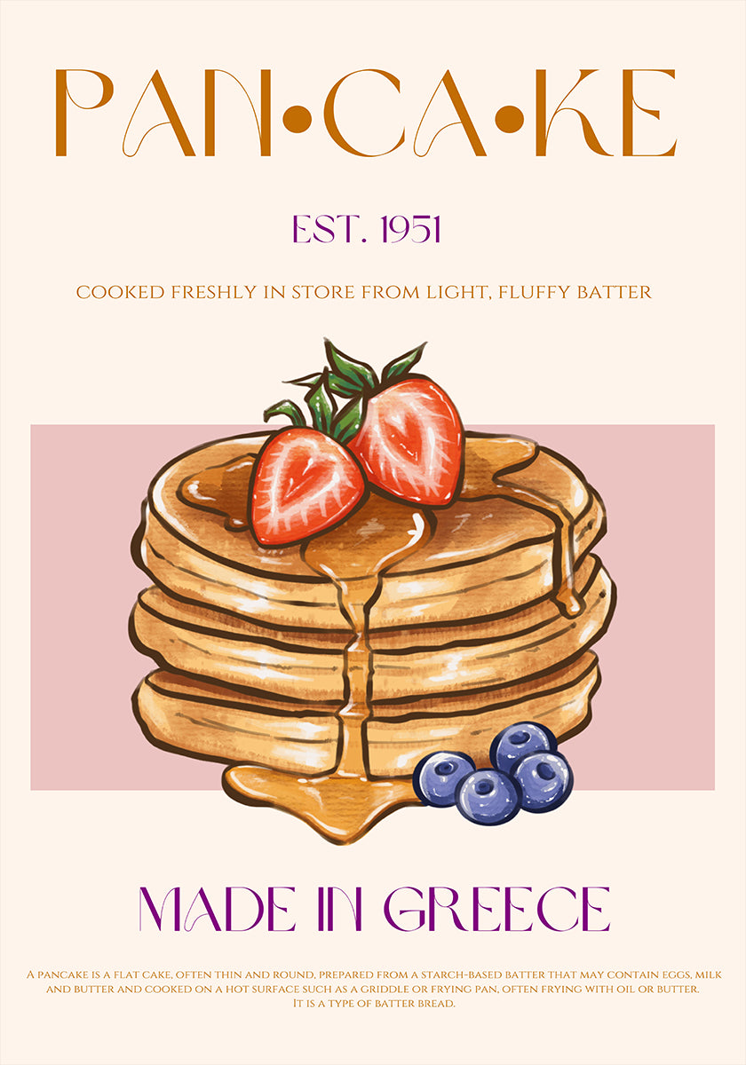 Nadýchané řecké palačinky plakát