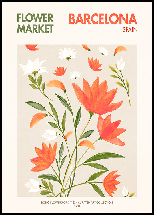 Plakát Barcelona Blooms