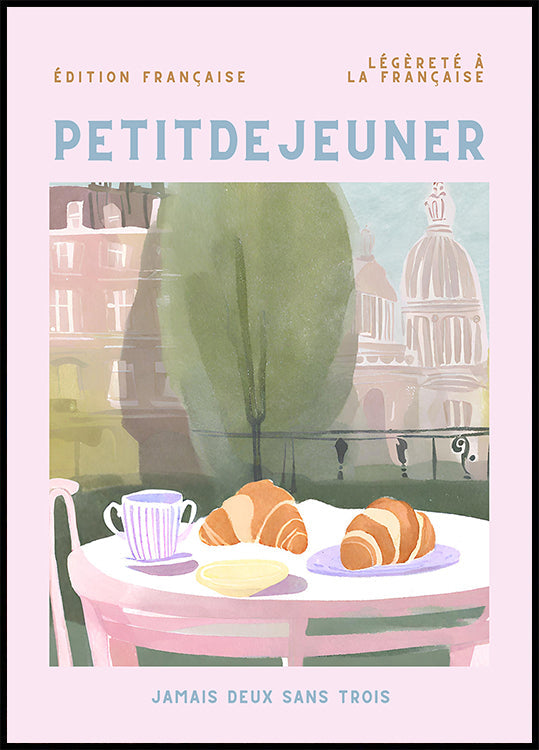Petit Dejeuner, Croissanty, Paříž, Pastel