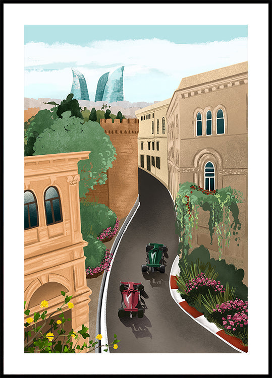 Plakát Baku Ázerbájdžán