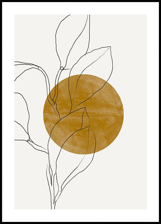 Plakát Line Leaf Harmony