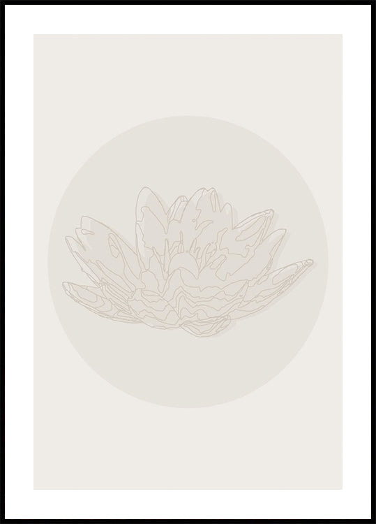 Lotus Serenity, Botanický čárový plakát