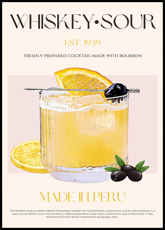 Plakát peruánské whisky Bliss