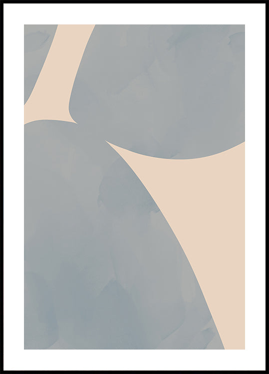 Zakřivená rovnováha, abstraktní tvary plakát