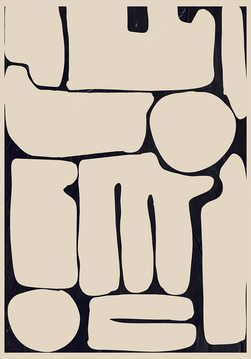 Moderní abstraktní minimální tvary 161 plakát