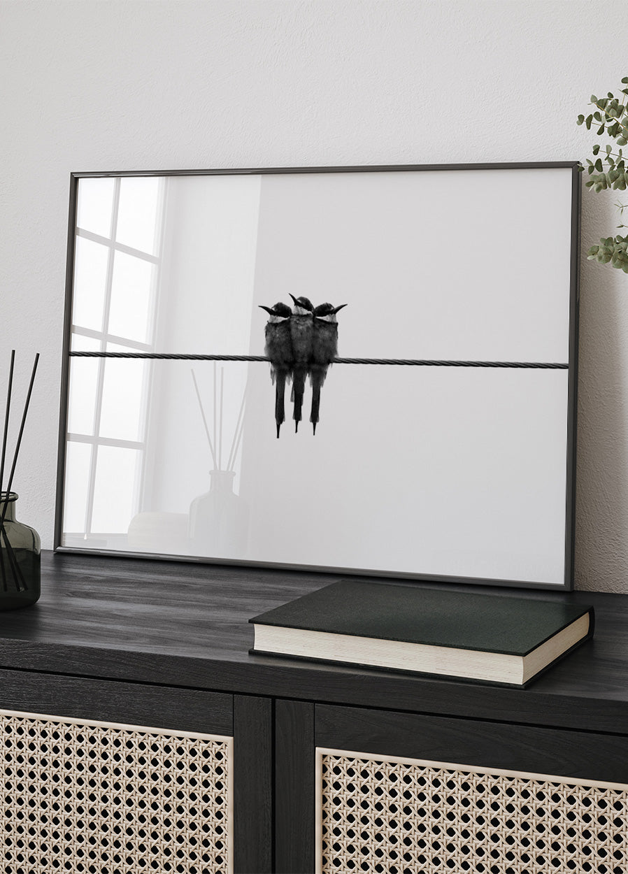 Birds On Wire Plakat - Posterbox.dk