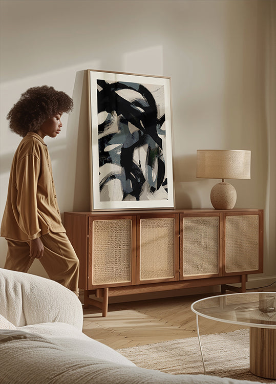 Abstraktní tahy štětcem 152 plakát