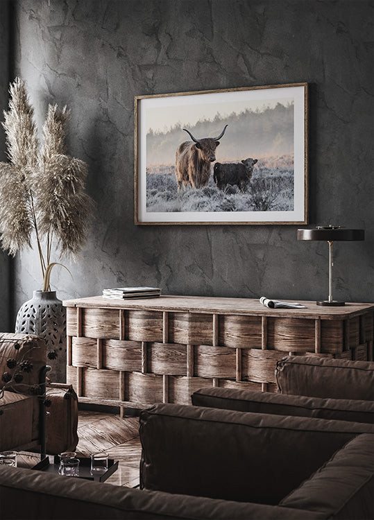 Plakát Highlander a Calf