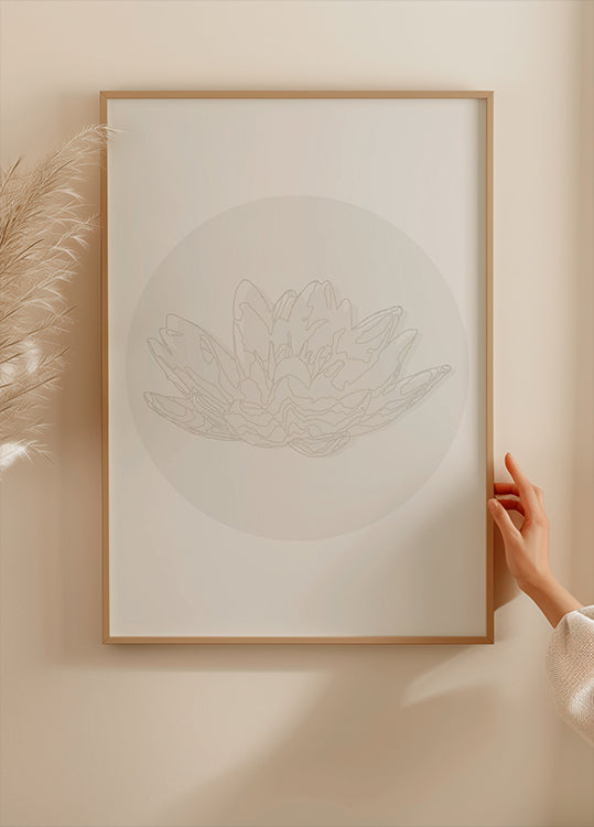 Lotus Serenity, Botanický čárový plakát