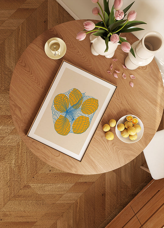 Pět Citronů V Síťovém Sáčku Plakát