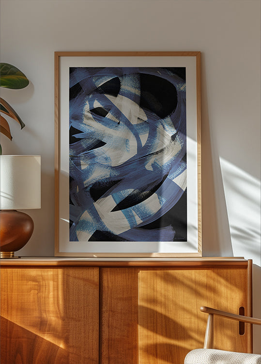 Abstraktní tahy štětcem 128 plakát