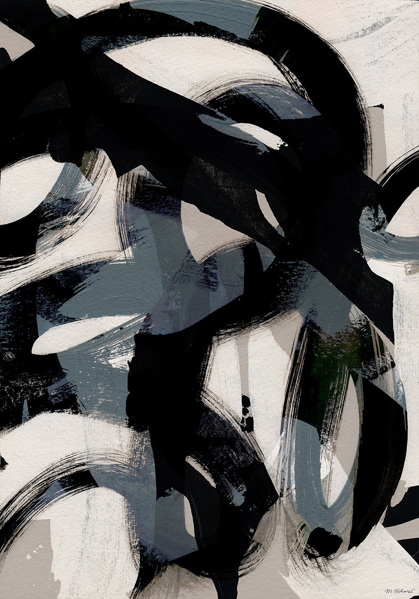 Abstraktní tahy štětcem 152 plakát