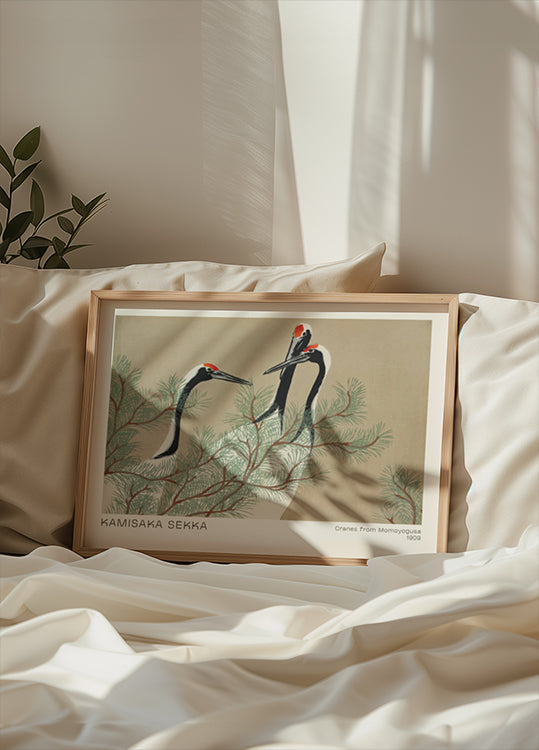 Cranes by Kamisaka Sekka Plakat - Posterbox.dk