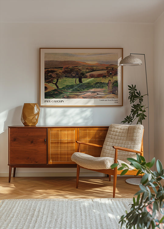 Landscape from Bretagne, 1889, Paul Gauguin Plakat - Posterbox.dk