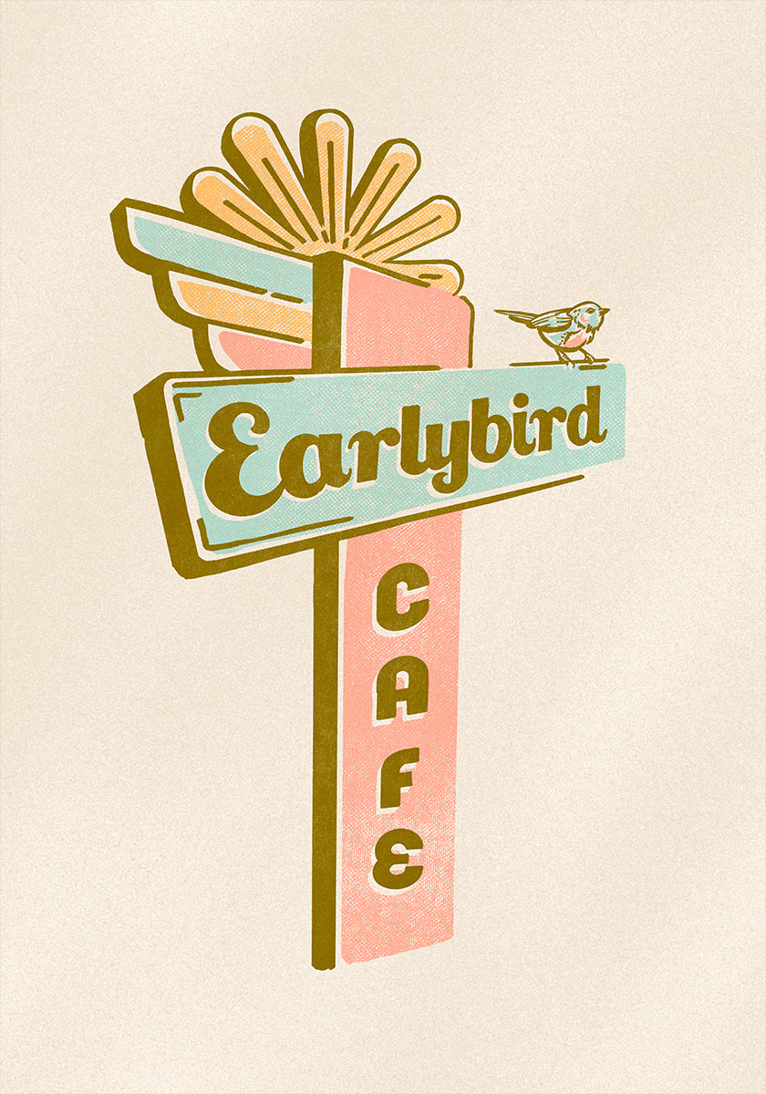 Early Bird Cafe Travel Art (NEW) - Posterbox