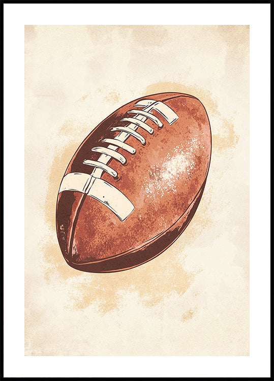 American Football Ball Plakat - Posterbox