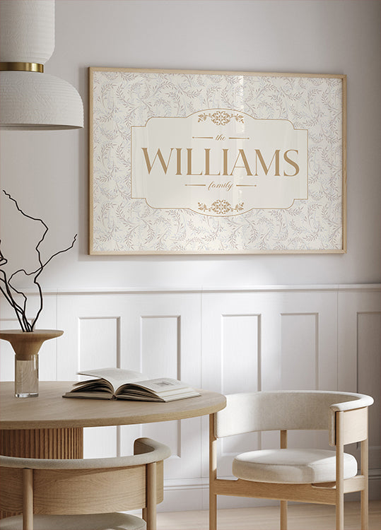 Last Name Family sign Personal Poster - Posterbox