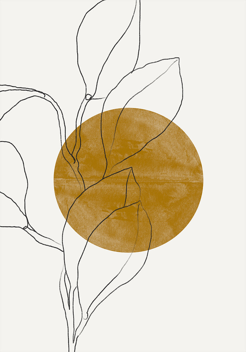 Plakát Line Leaf Harmony