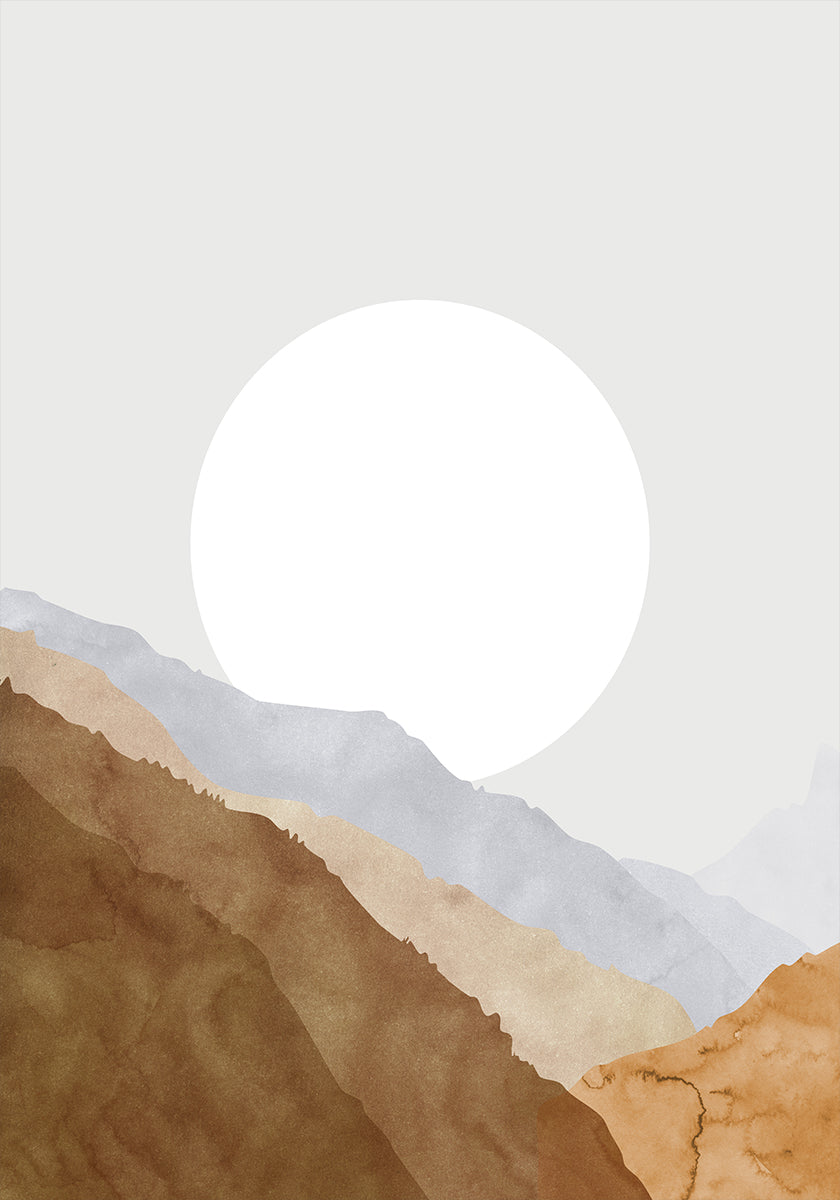 Boho moon and mountains (NEW) - Posterbox