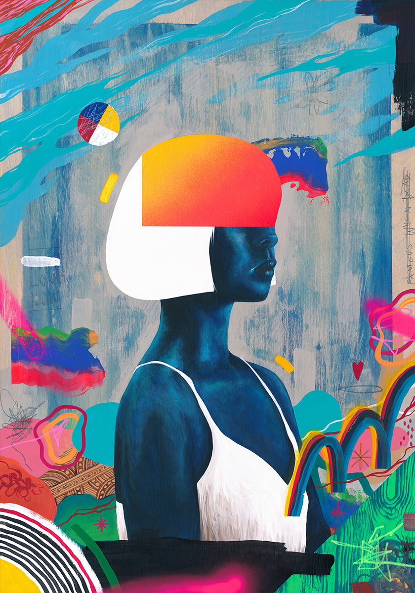 Modrá dívka plakát