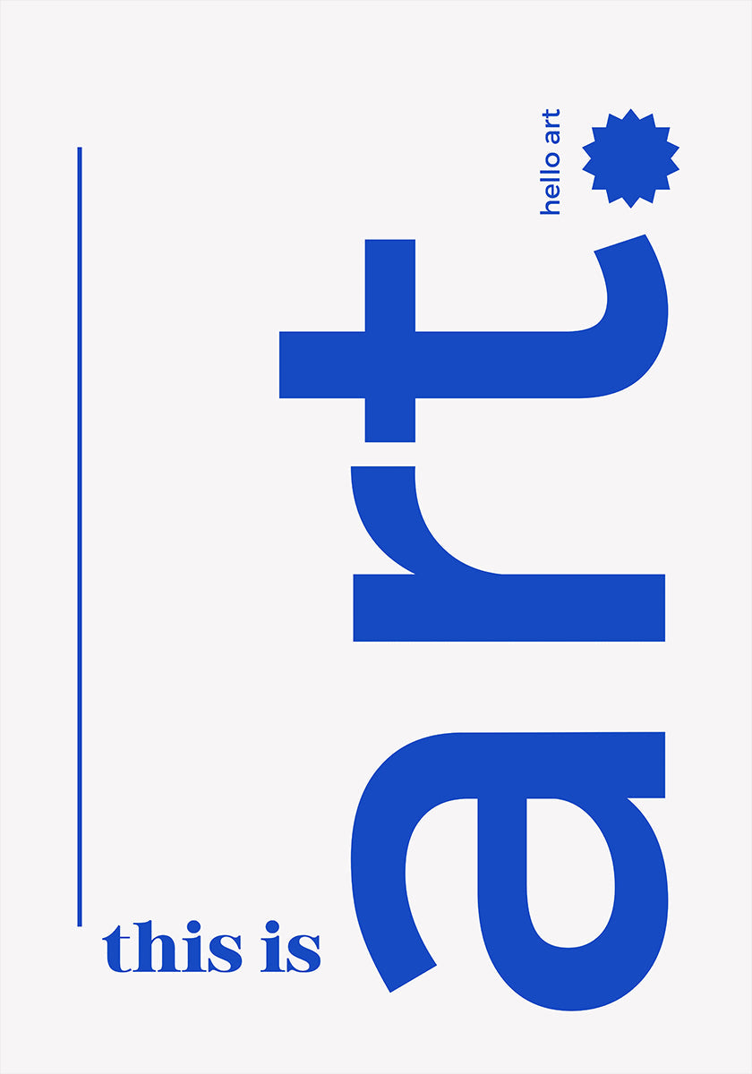 Dobrý den, tučný typografický plakát