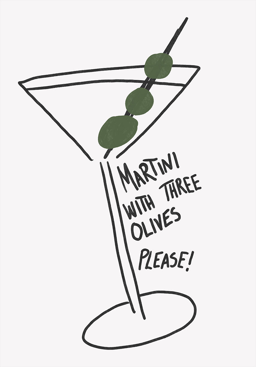 Plakát Olive Trio Martini