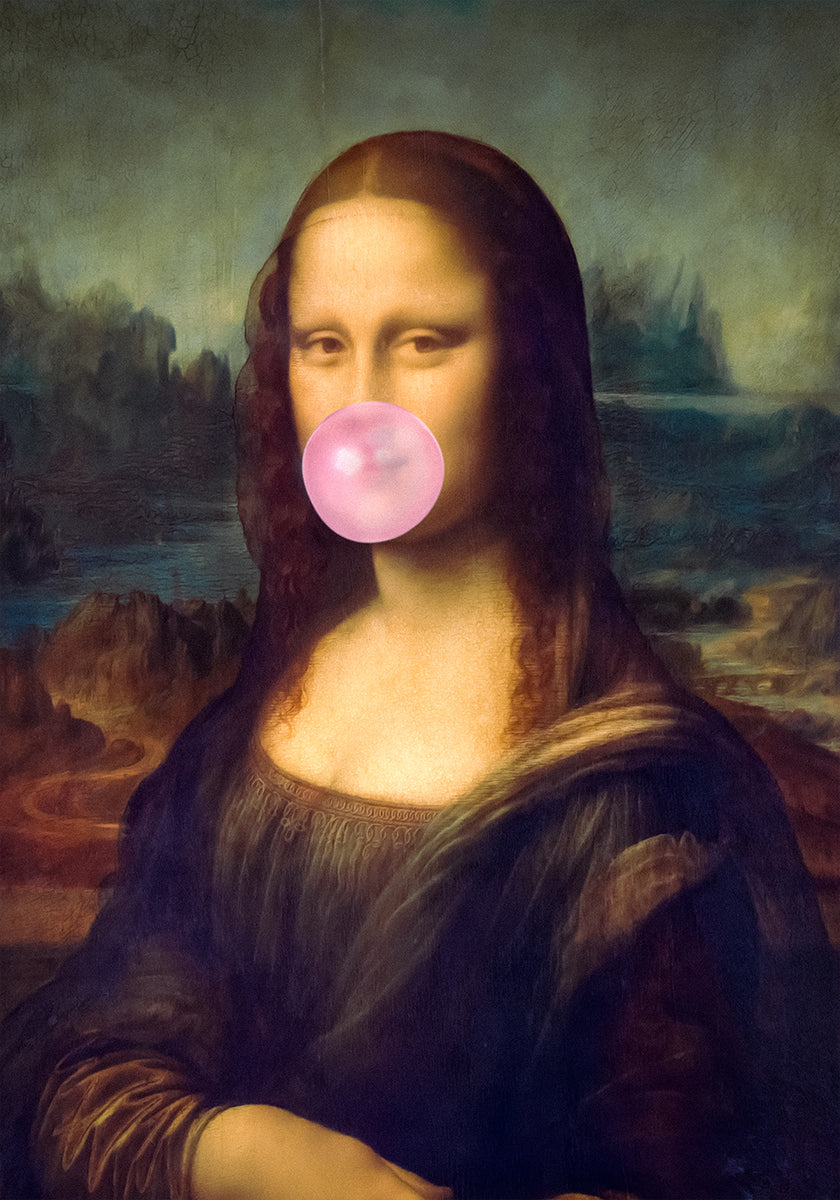 Žvýkačkový plakát Mona Lisa