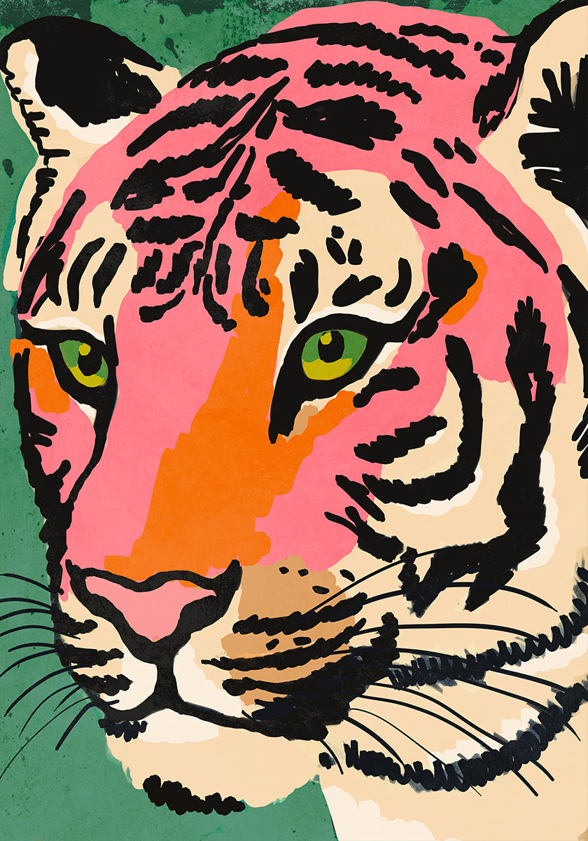 Vibrant Tiger Gaze Plakát