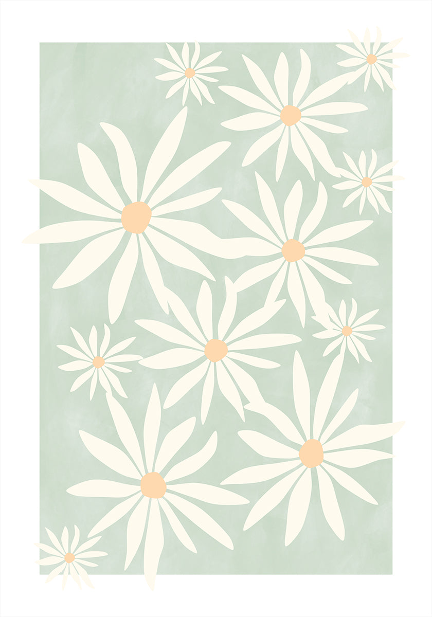 Okvětní lístky na plakátu Sage