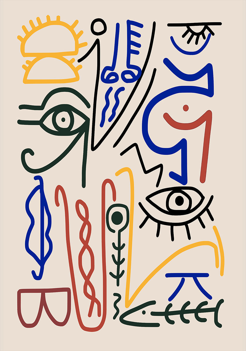 Mystické symboly plakát