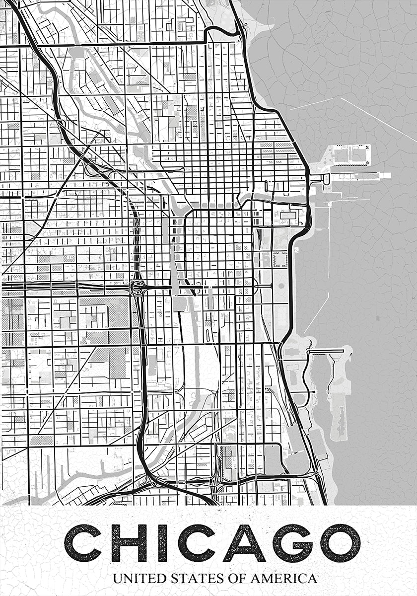 Chicago White Plakat - Posterbox