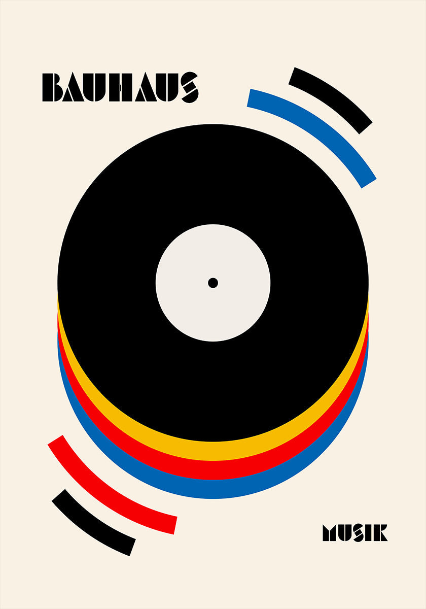 Bauhaus Music Retro Ilustrace Plakát