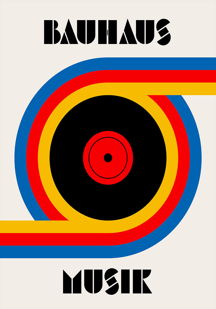 Bauhaus Music Vinyl Plakát