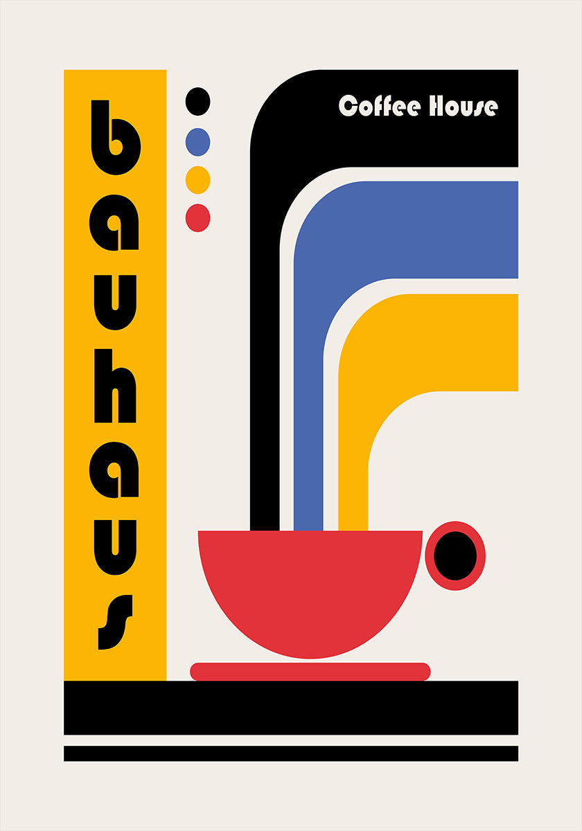 Plakát kavárny Bauhaus