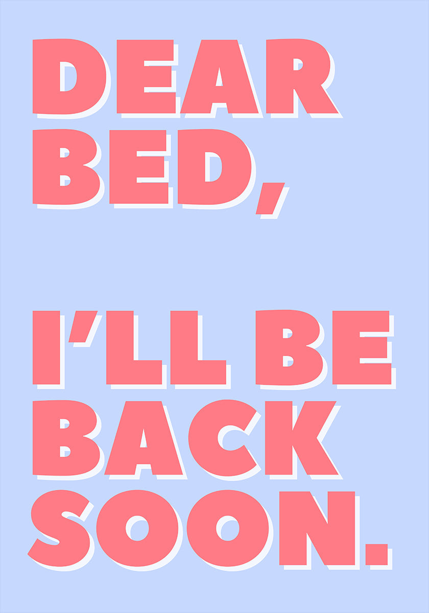 Plakát Letter to My Bed