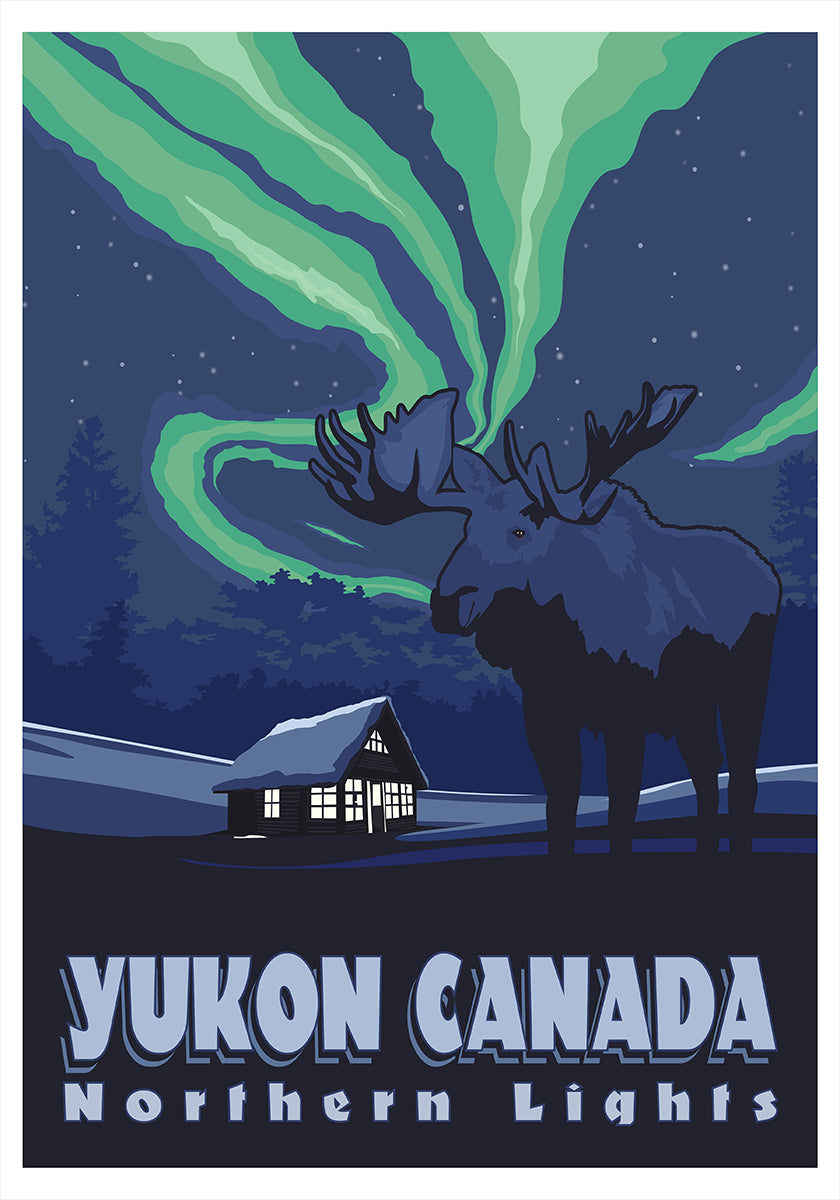 Yukon Canada Travel Print Plakát