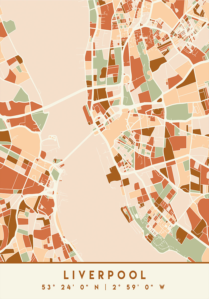 Black Maps Earth Tones 40 Plakát