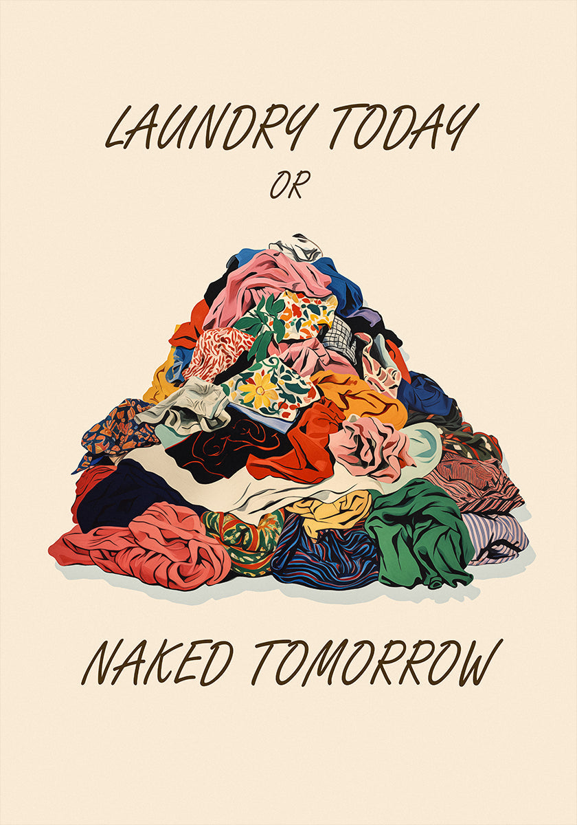 Laundry Naked Pictufy Plakát
