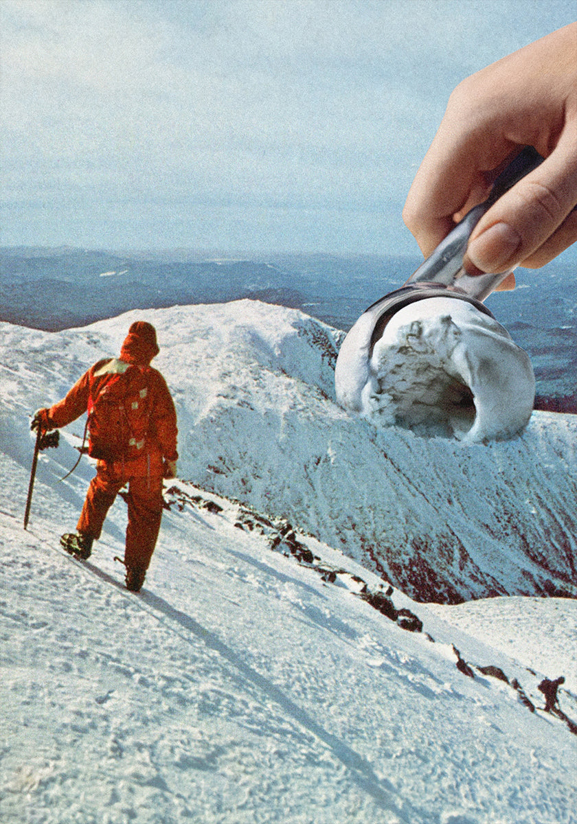 Zmrzlinová hora – plakát se sušenkami a krémem