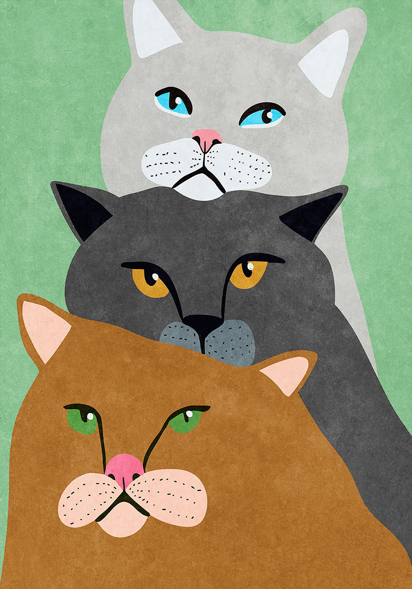 Plakát Cat Trio