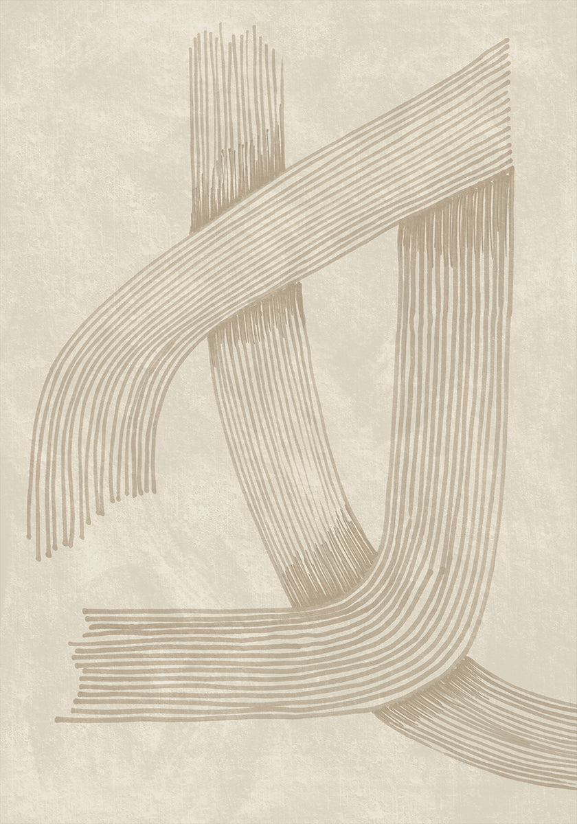 Abstraktní propracovaný plakát linie 01