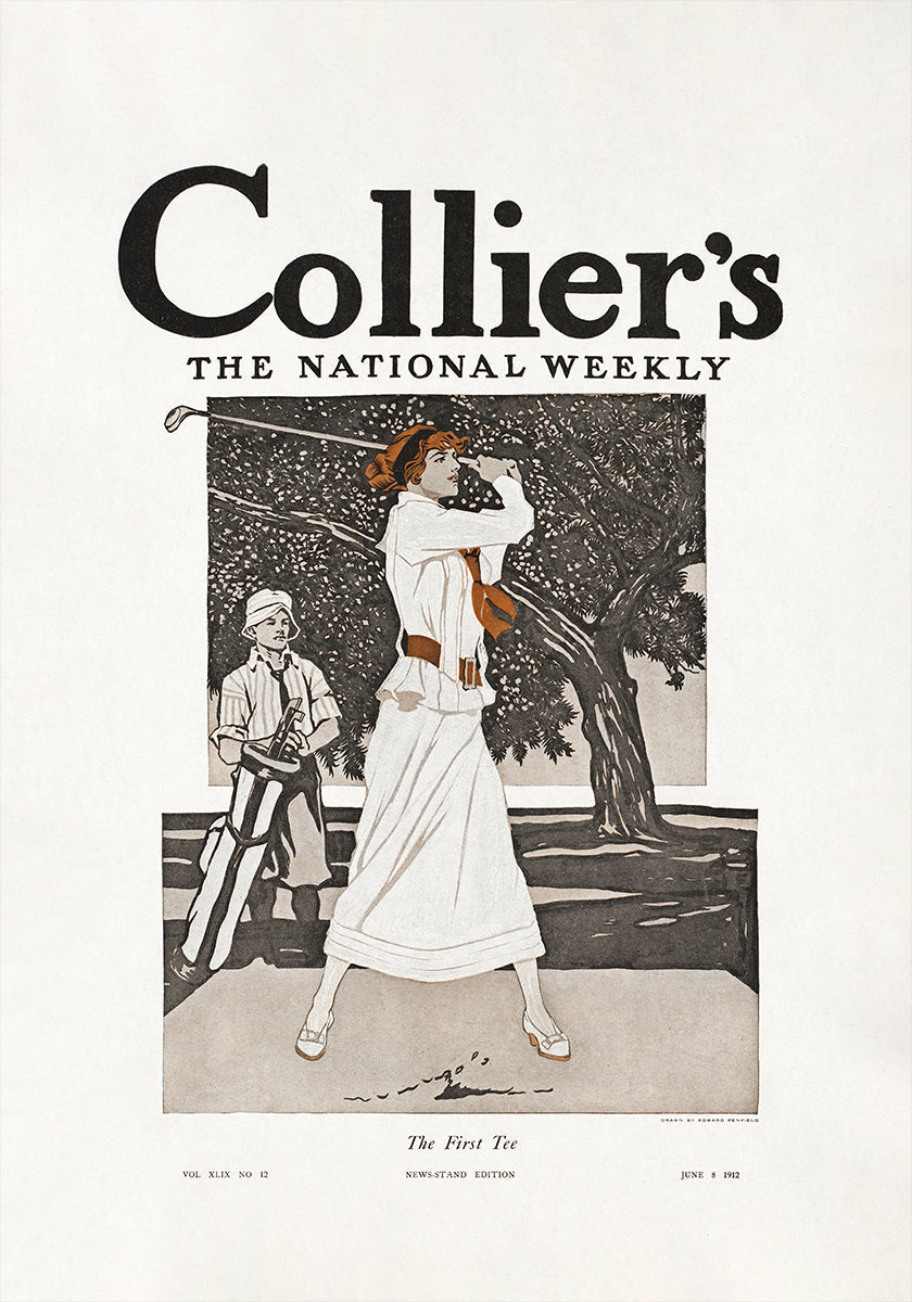 Collier's, National Weekly, the First Tee (1912) Plakát