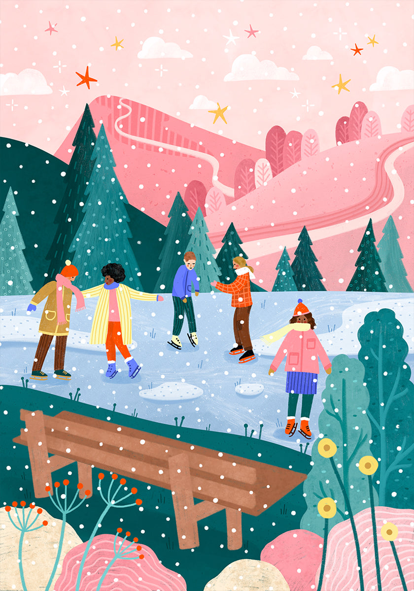 Lidé bruslení plakát