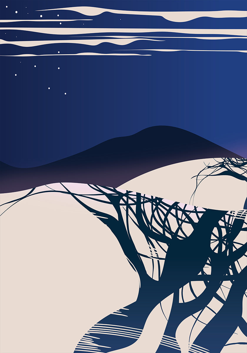 Zimní stromy plakát