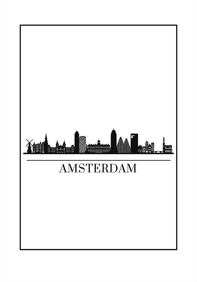 Plakát Panorama Amsterdamu