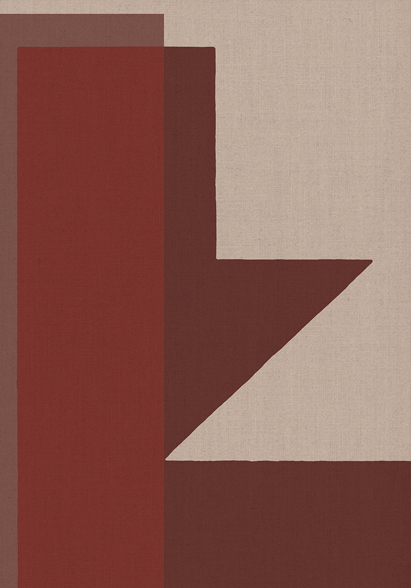 Červené geometrické složení plakát