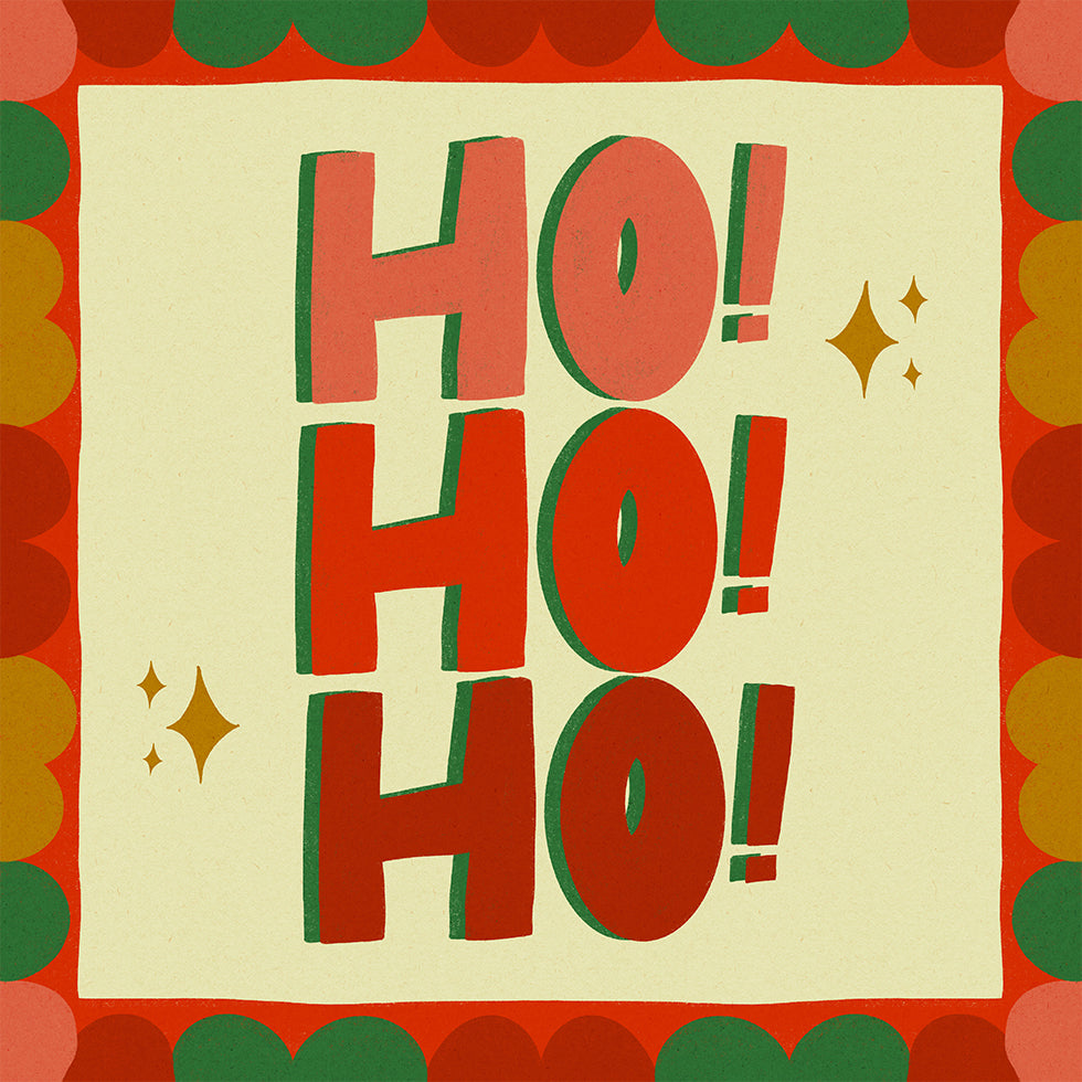 Ho Ho Ho Vánoční sváteční ilustrace (NOVINKA)