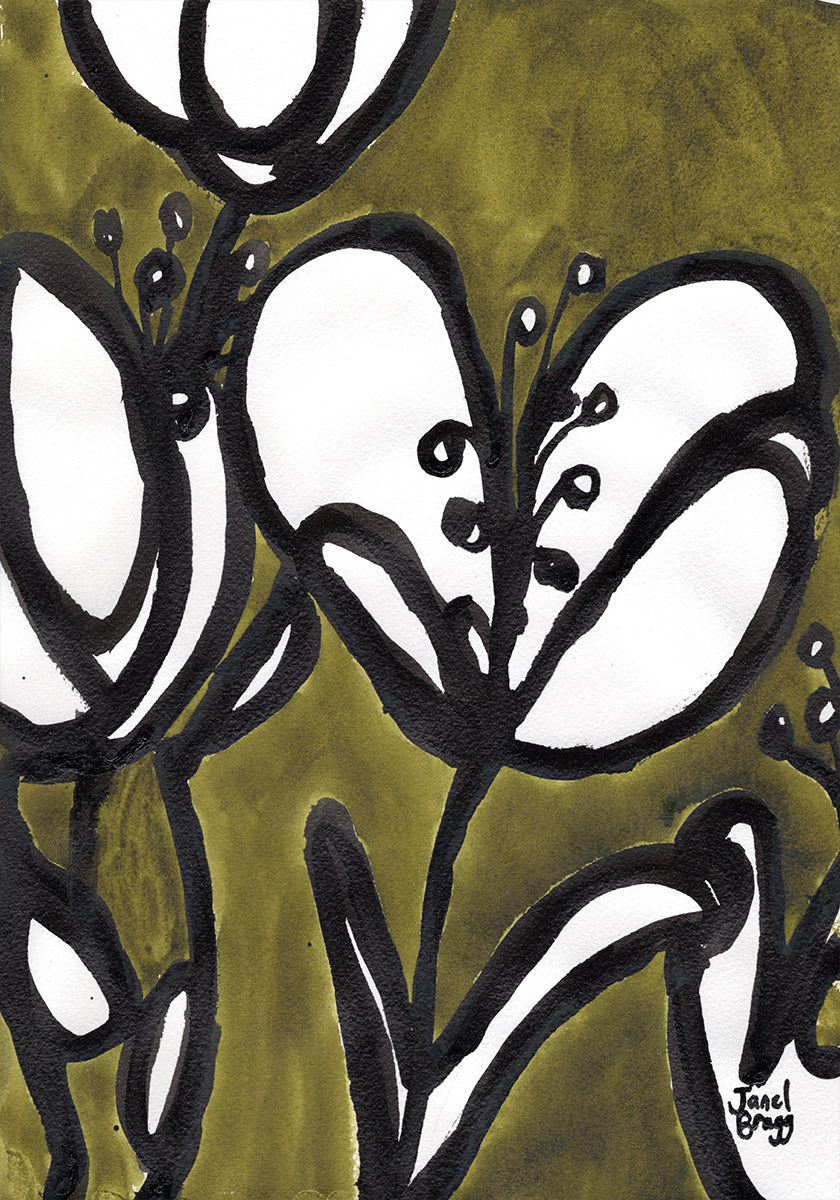 Květinové S Tulipány V Mechově Zeleném Plakátu