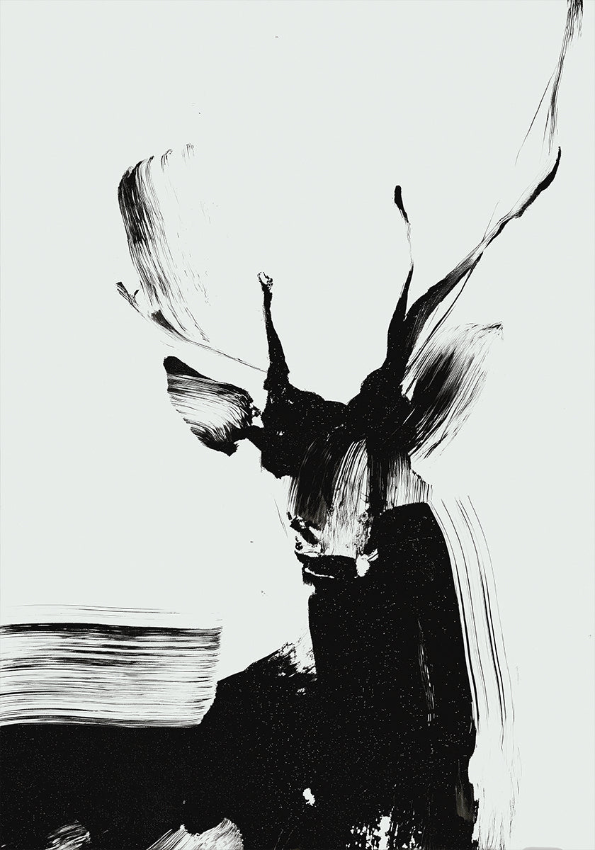 Tah štětcem Jelen V Plakátu